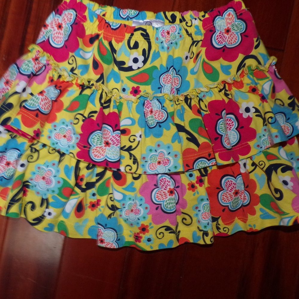 Hanna Andersson Floral Ruffled Skirt